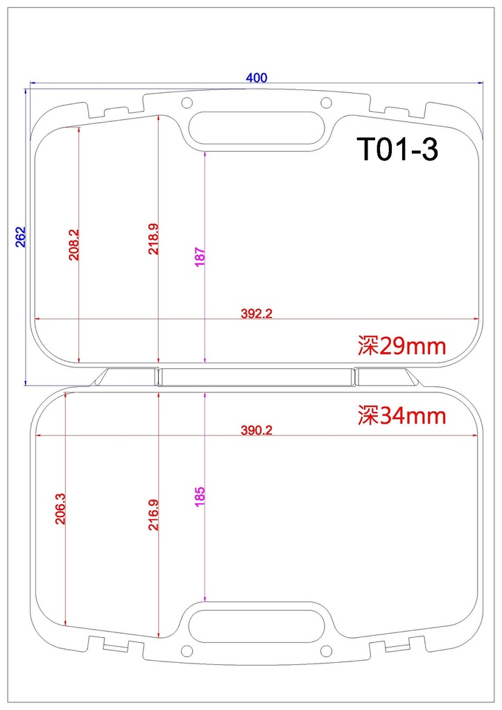 中空吹氣成型 手工具盒 T01-301