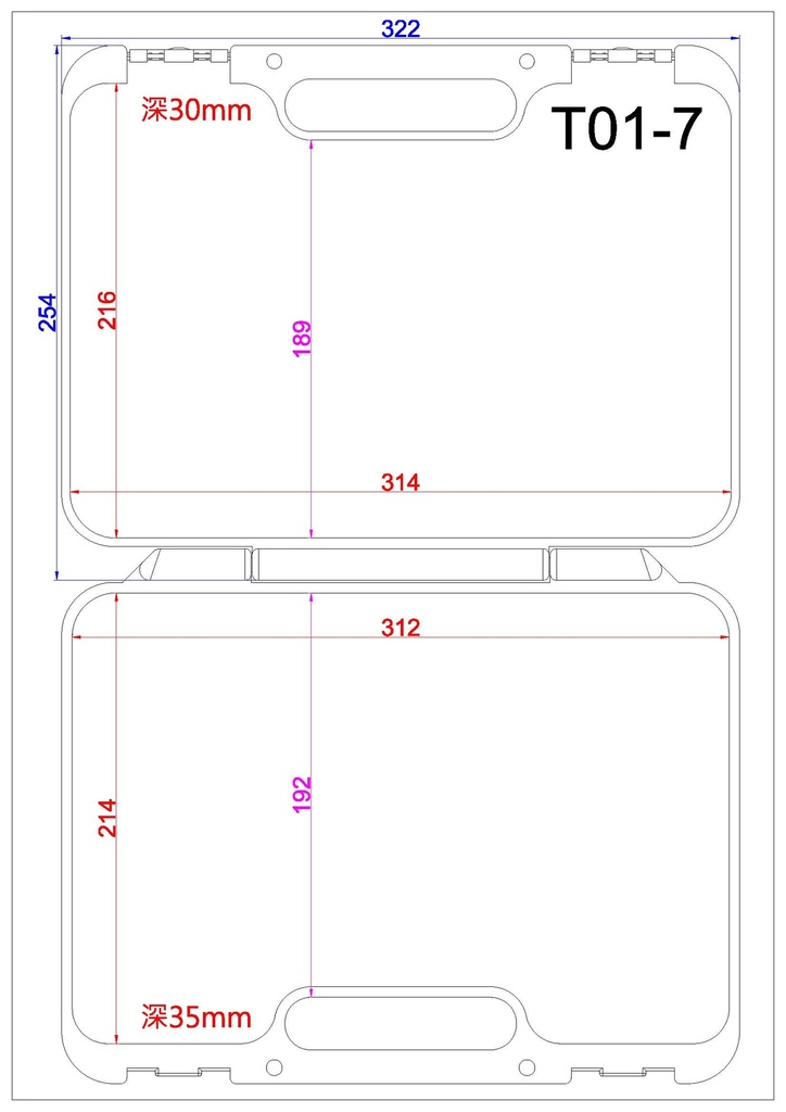 中空吹氣成型 手工具盒 T01-701