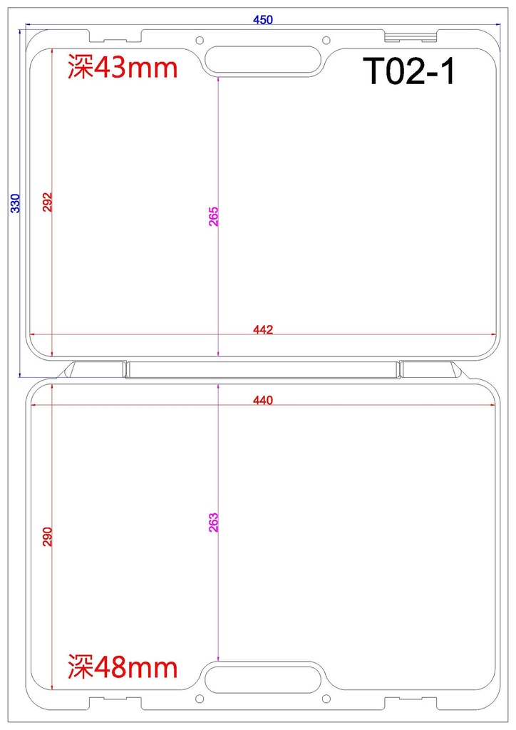 中空吹氣成型 手工具盒 T02-101